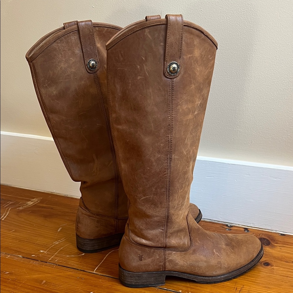 Frye Brown Leather Knee-High Boots - Picture 2 of 8
